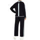 FABER KNITTED JACKET BLACK WITH BLUE STRIPE