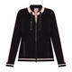 FABER KNITTED JACKET BLACK WITH PINK STRIPE