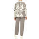Faber Zip Up Knitted Jacket Grey and White 