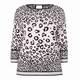 FABER PINK LEOPARD PRINT INTARSIA SWEATER