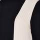 FABER VERTICAL RIB SWEATER BLACK AND VANILLA