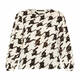 Faber Top Print Houndstooth Black and White 