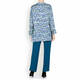 GAIA GEOMETRIC PRINT TUNIC TEAL 
