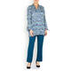 GAIA GEOMETRIC PRINT TUNIC TEAL 
