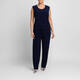 Georgedé Satin Jersey Vest Navy