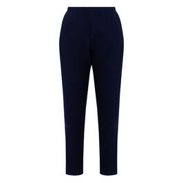 Georgedé Satin Jersey Trousers Navy  - Plus Size Collection