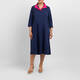 Karvinen Poplin Dress Navy and Fuchsia