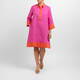 Karvinen Linen Dress Orange and Fuchsia 