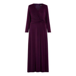 KIRSTEN KROG SATIN JERSEY GOWN PLUM - Plus Size Collection