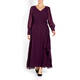 KIRSTEN KROG GOWN CHIFFON PLUM