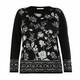 LUISA VIOLA INTARSIA SWEATER BLACK