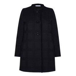 LUISA VIOLA TWEED LUREX LONG JACKET BLACK - Plus Size Collection