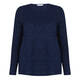 LUISA VIOLA STRETCH JERSEY LUREX TOP BLUETTE