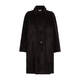 LUISA VIOLA BLACK FAUX-FUR COAT 