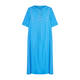 Luisa Viola Embroidered Flax Linen Dress Sky Blue