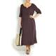 Luisa Viola aubergine linen DRESS