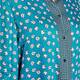 Luisa Viola Printed Satin Shirt Turquiose