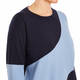 Luisa Viola Colour Block Sweater Navy and Blue