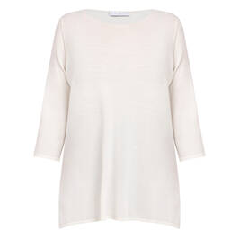 Luisa Viola Knitted Tunic Ivory  - Plus Size Collection