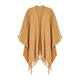 Luisa Viola Fringed Poncho Camel