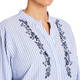 Luisa Viola Embroidered Cotton Striped Shirt 