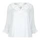 LOUISA VIOLA FRILL NECK TOP WITH BELL CUFF