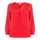 LUISA VIOLA SILK BLEND TUNIC RED 