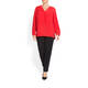 LUISA VIOLA SILK BLEND TUNIC RED 