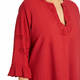 Luisa Viola Embroidered Cotton Tunic Dark Red 