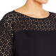 LUISA VIOLA COTTON AND JERSEY TOP BLACK