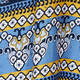 LUISA VIOLA PAISLEY BORDER PRINT DRESS BLUE