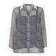 MARINA RINALDI SILK CHIFFON PRINCE OF WALES CHECK SHIRT