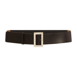Marina Rinaldi Rhinestone Buckle Belt Black - Plus Size Collection