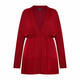 Marina Rinaldi Wool Blend Wrap Cardigan Red