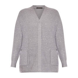 Marina Rinaldi Wool Blend Cardigan Grey - Plus Size Collection