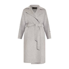 Marina Rinaldi Virgin Wool Coat Pearl Grey - Plus Size Collection
