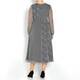 MARINA RINALDI SILK  CHIFFON PRINCE OF WALES CHECK DRESS