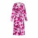 Marina Rinaldi Printed Stretch Jersey Wrap Dress Fuchsia