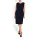 MARINA RINALDI NAVY SHEATH DRESS WITH OPTIONAL SLEEVES