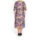 MARINA RINALDI FLORAL PRINT TEA DRESS