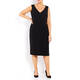 MARINA RINALDI V-NECK DRESS OPTIONAL SLEEVE BACK