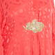Marina Rinaldi Devoré Kaftan Dress Tangerine 