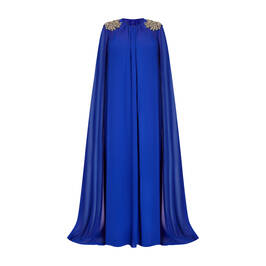 Marina Rinaldi Jewel Embellished Gown Cobalt Blue - Plus Size Collection