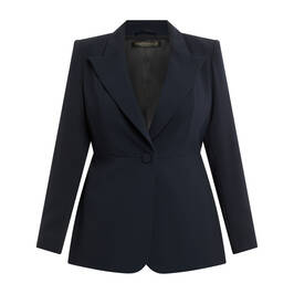 Marina Rinaldi Triacetate Blazer Jacket Navy  - Plus Size Collection