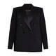 Marina Rinaldi Double Breasted Tuxedo Jacket Black