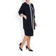 MARINA RINALDI NAVY LONGLINE JACKET WITH WHITE TIPPING