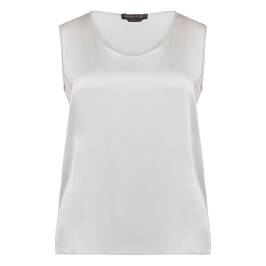 Marina Rinaldi Silver Top Satin with Optional Sleeves - Plus Size Collection