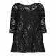 Marina Rinaldi black sequinned lace Tunic