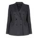 MARINA RINALDI WOOL AND SILK DOUBLE BREASTED BLAZER NAVY