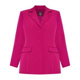 Persona by Marina Rinaldi Single Breasted Blazer Magenta  - Plus Size Collection